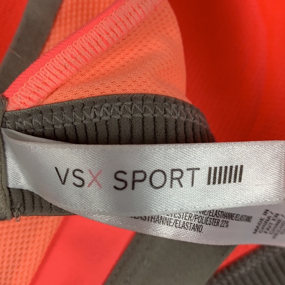 VSX Sport racer back orange sports bra size 32C - Picture 6 of 8